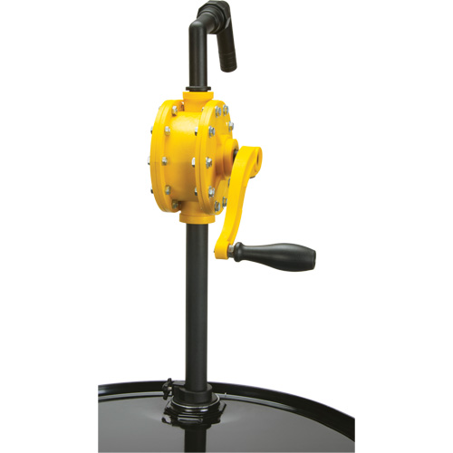 Pompe rotative pour baril, Polypropyl&egrave;ne, Pour capacit&eacute; 15 - 55 gal. US, 8 oz/course R.M.G. Prévention