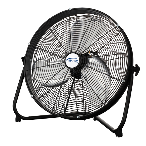 High Velocity Floor Fan, Commercial, 3 Speed, 20" Diameter R.M.G. Prévention