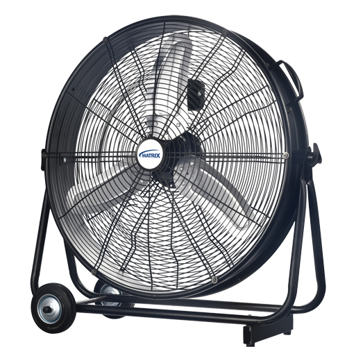 Light Industrial Direct-Drive Slim Drum Fan, Industrial, 3 Speed, 24" Diameter R.M.G. Prévention