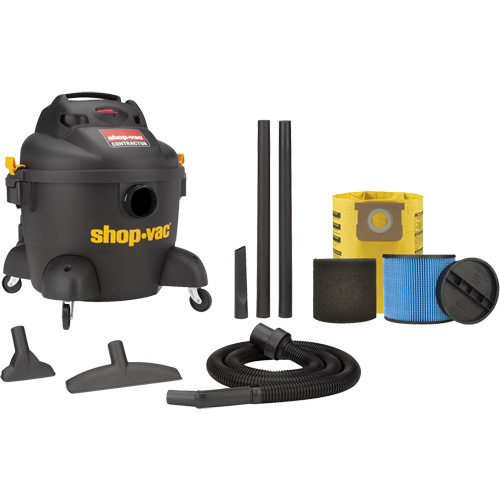 Aspirateur d'atelier s&eacute;rie entrepreneur, Secs-humides, 3,5 CV, 6 gal. US (22,7 litres) R.M.G. Prévention