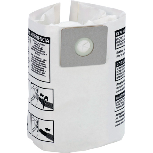 Sacs filtrants pour d&eacute;bris secs jetables, 4 gal. US R.M.G. Prévention