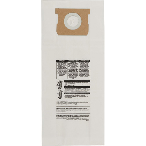 Type O Hang Up/Bulldog Vacuum Paper Bags, 5 US gal. R.M.G. Prévention