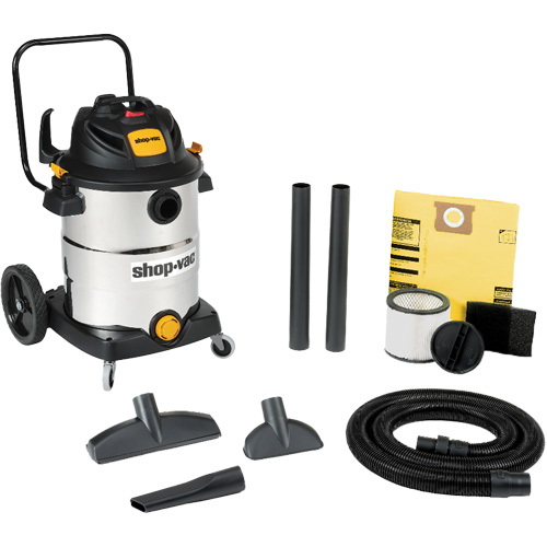 Stainless Steel Wet/Dry Shop Vacuum, 120 V, 16 gal. Capacity R.M.G. Prévention