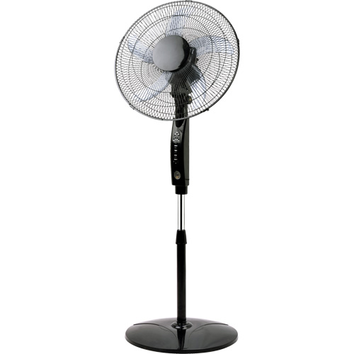 Ventilateur oscillant sur pied avec t&eacute;l&eacute;commande, Commercial, 3 Vitesses, Diam&egrave;tre de 16" R.M.G. Prévention