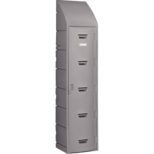 Locker, 15" x 18" x 73", Grey, Assembled R.M.G. Prévention