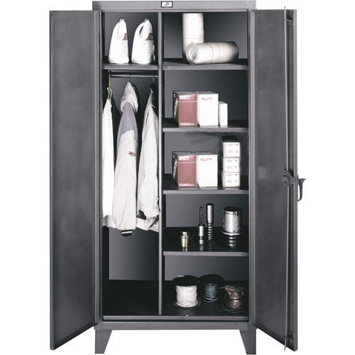 Armoires de rangement/penderies, Acier, 48" la x 24" p x 72" h, Gris R.M.G. Prévention