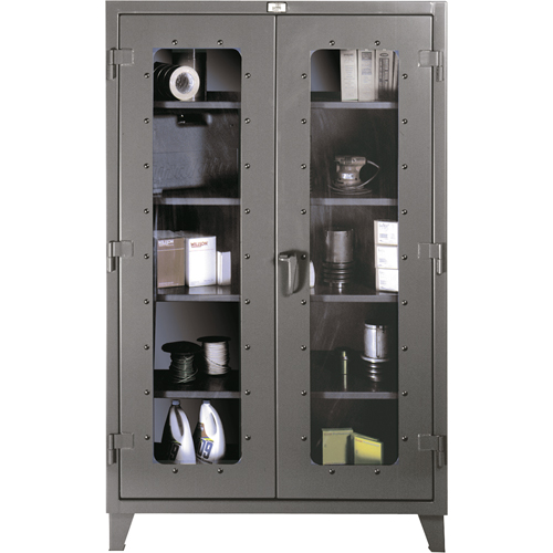 Clearview Cabinets, Steel, 4 Shelves, 72" H x 48" W x 24" D R.M.G. Prévention