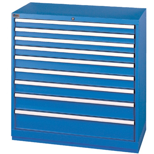 Drawer Cabinets, 9 Drawers, 40-1/4" W x 22-1/2" D x 41-3/4" H, Bright blue R.M.G. Prévention