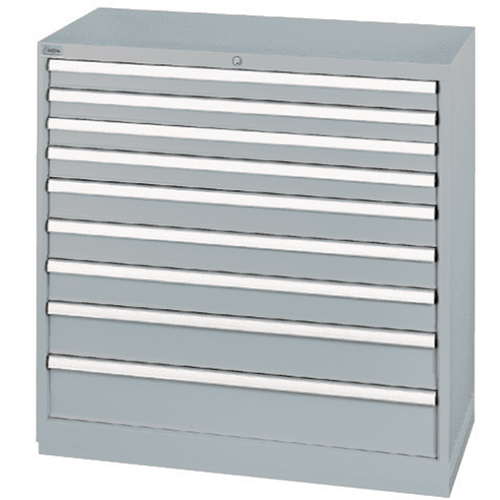 Drawer Cabinets, 9 Drawers, 40-1/4" W x 22-1/2" D x 41-3/4" H, Grey R.M.G. Prévention