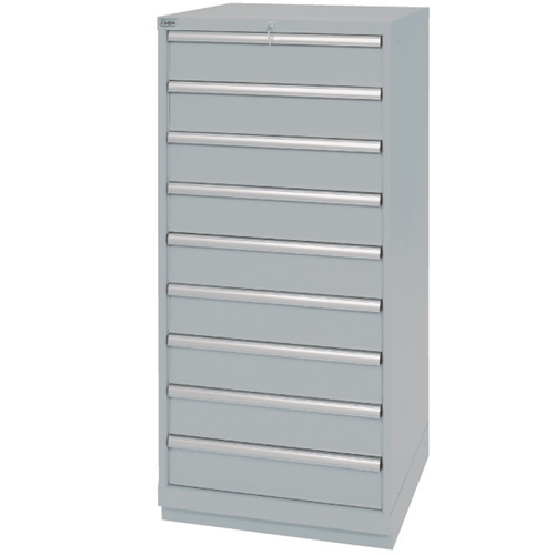 Armoires de rangement avec tiroirs, 9 tiroirs, 28-1/4" la x 28-1/2" p x 59-1/2" h, Gris R.M.G. Prévention