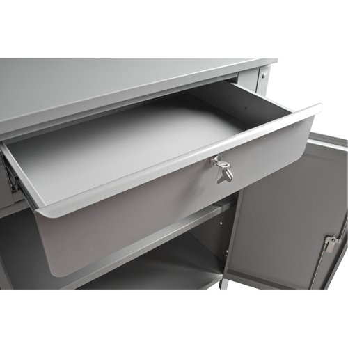 Cabinet Style Shop Desk, 34-1/2" W x 30" D x 53" H, Grey R.M.G. Prévention