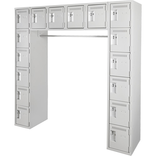 Assembled Archettes Clean Line Economy Lockers, 16 -tier, Bank of 3, 18" x 72" x 12", Steel R.M.G. Prévention