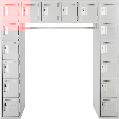 Assembled Archettes Clean Line Economy Lockers, 16 -tier, Bank of 3, 18" x 72" x 12", Steel R.M.G. Prévention