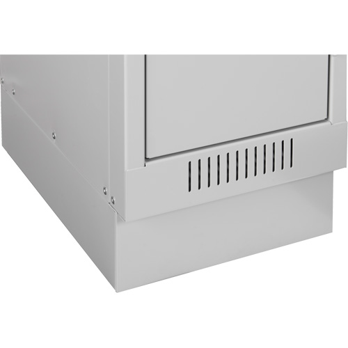 Clean Line Lockerette, 6 -tier, Bank of 4, 48" x 18" x 82", Steel, Charcoal, Rivet (Assembled) R.M.G. Prévention