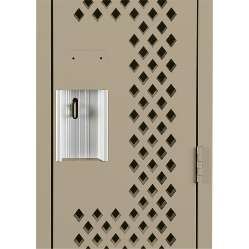 Clean Line Lockers, Bank of 2, 24" x 15" x 72", Steel, Beige, Rivet (Assembled), Perforated R.M.G. Prévention