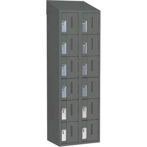 Casiers robustes Concorde, 6 niveaux, Bloc de 2, 24" x 18" x 78", Acier, Charbon, Soud&eacute; (assembl&eacute;) R.M.G. Prévention