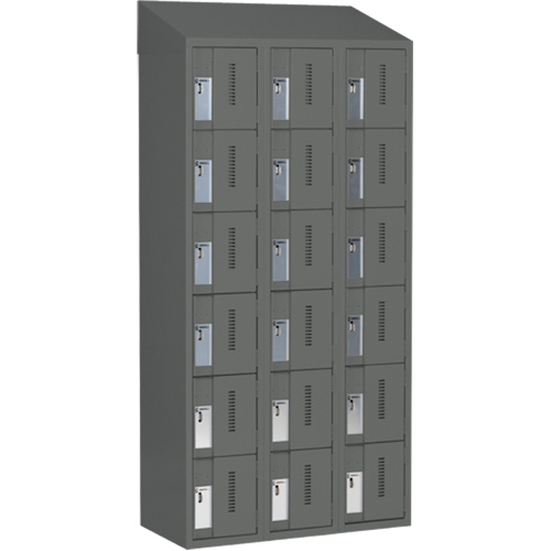 Casiers robustes Concorde, 6 niveaux, Bloc de 3, 36" x 18" x 78", Acier, Charbon, Soud&eacute; (assembl&eacute;) R.M.G. Prévention