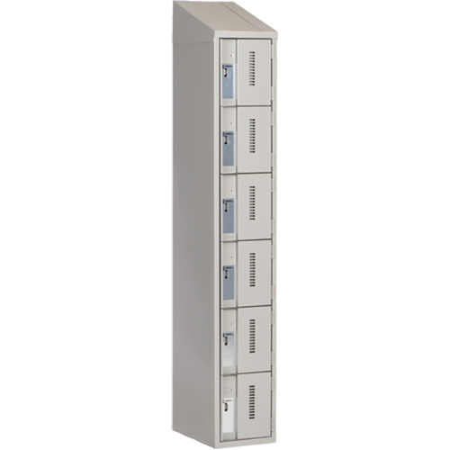 Casiers robustes Concorde, 6 niveaux, 12" x 18" x 78", Acier, Gris, Soud&eacute; (assembl&eacute;) R.M.G. Prévention