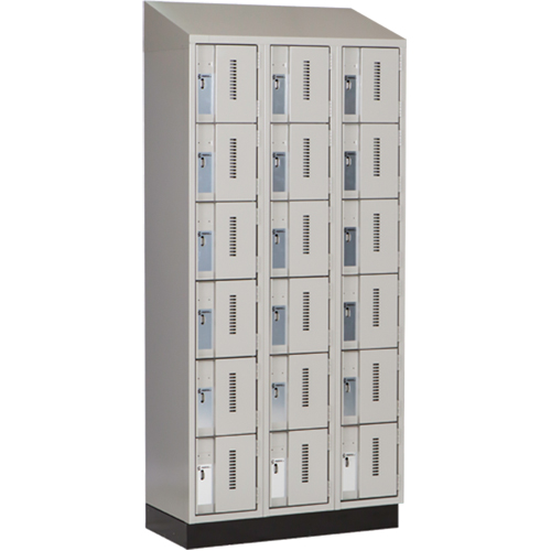 Casiers robustes Concorde, 6 niveaux, Bloc de 3, 36" x 18" x 82", Acier, Gris, Soud&eacute; (assembl&eacute;) R.M.G. Prévention