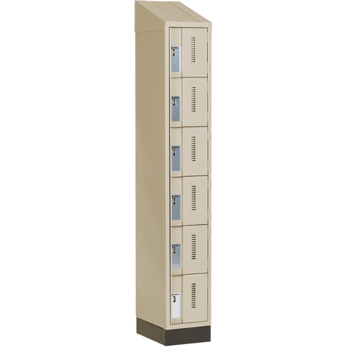 Casiers robustes Concorde, 6 niveaux, 12" x 18" x 82", Acier, Beige, Soud&eacute; (assembl&eacute;) R.M.G. Prévention