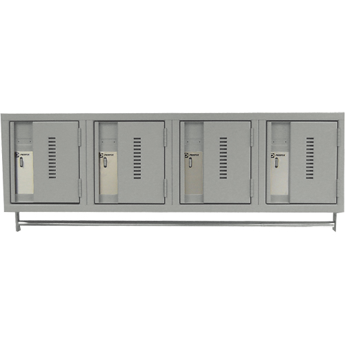 Wall Hung Lockers - Heavy Duty, Bank of 4, 18" x 12" x 12", Steel R.M.G. Prévention