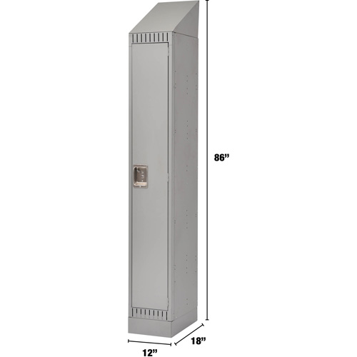 Lockers, 12" x 18" x 86", Steel, Grey, Knocked Down R.M.G. Prévention