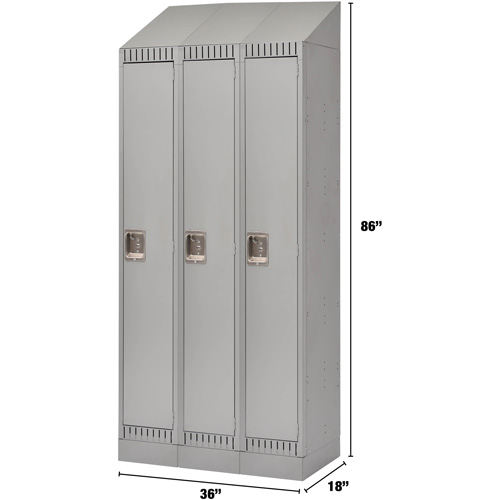 Casiers, Bloc de 3, 36" x 18" x 86", Acier, Gris, D&eacute;mont&eacute; R.M.G. Prévention