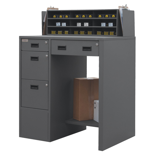 Bureau d'atelier, 39" la x 29" p x 53" h, Gris R.M.G. Prévention