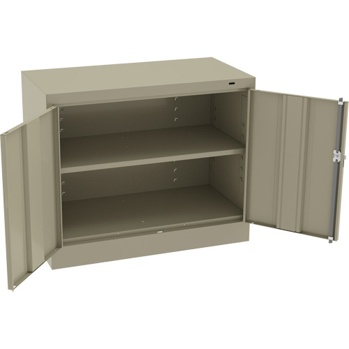 Standard Desk-High Cabinet, Steel, 30" H x 36" W x 18" D, Beige R.M.G. Prévention