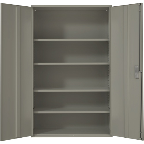 Extra Wide Hi-Boy Storage Cabinet, Steel, 4 Shelves, 72" H x 48" W x 24" D, Grey R.M.G. Prévention
