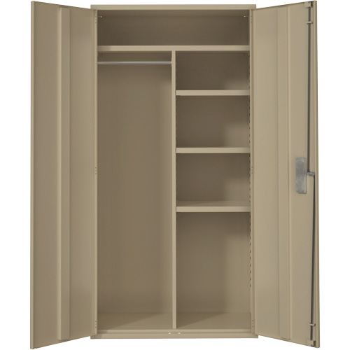 Combination Storage Cabinet, Steel, 6 Shelves, 72" H x 36" W x 18" D, Beige R.M.G. Prévention