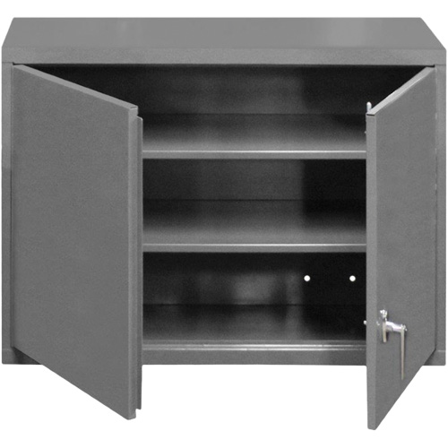 Armoire murale, 27" h x 29-7/8" la x 13-11/16" p, 2 tablettes, Acier, Gris R.M.G. Prévention