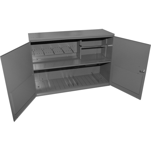 Abrasive Accessory Cabinet, Steel, 2 Drawers, 33-3/4" x 11-7/8" x 23-7/8", Grey R.M.G. Prévention
