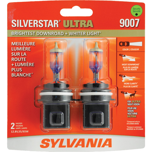 9007 Ampoule de feu avant SilverStar Ultra, Halog&egrave;ne, 55 W/65 W, Blanc R.M.G. Prévention