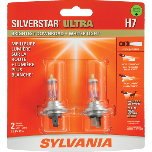 H7 SilverStar&reg; Ultra Headlight Bulb, Halogen, 56 W, Off White R.M.G. Prévention