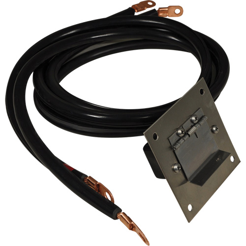 Panneau de douille polaris&eacute;e en acier inoxydable &agrave; brancher, 4 AWG, C&acirc;ble 5' R.M.G. Prévention