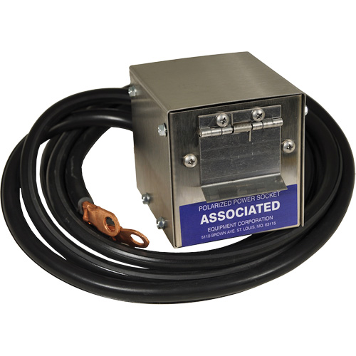 Boîte de douille polaris&eacute;e en acier inoxydable &agrave; brancher pour mod&egrave;le 6139, 4 AWG, C&acirc;ble 5' R.M.G. Prévention