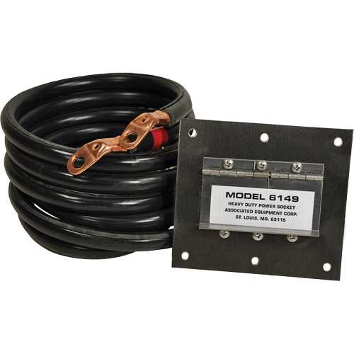 Heavy-Duty Plug-In Polarized Stainless Steel Socket Panel, 1 AWG, 5' Cable R.M.G. Prévention