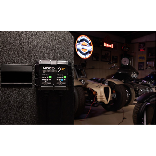 Genius&reg; 2X2 2-Bank, 4-Amp Battery Charger R.M.G. Prévention