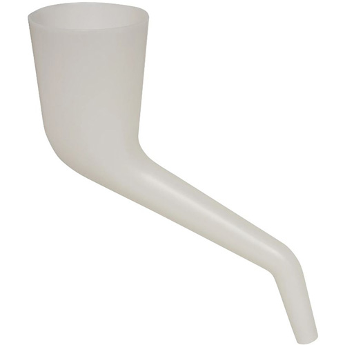 Entonnoir translucide &agrave; angle droit, Plastique R.M.G. Prévention