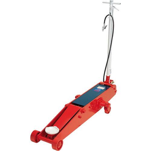 Cric de plancher, 10 tonne(s) Capacit&eacute;, 6-1/8" Abaiss&eacute;e, 27-1/4" &eacute;lev&eacute;e, Air comprim&eacute;/hydraulique R.M.G. Prévention