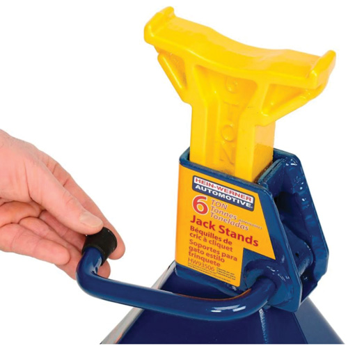 Jack Stand, Locking Handle/Ratchet, 6 tons Capacity, 25-1/4" H R.M.G. Prévention