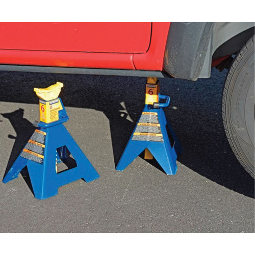 Jack Stand, Locking Handle/Ratchet, 6 tons Capacity, 25-1/4" H R.M.G. Prévention