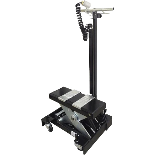 Cric de service de plancher &agrave; profil bas, 12 tonne(s) Capacit&eacute;, 7-1/2" Abaiss&eacute;e, 15" &eacute;lev&eacute;e, Air comprim&eacute;/hydraulique R.M.G. Prévention