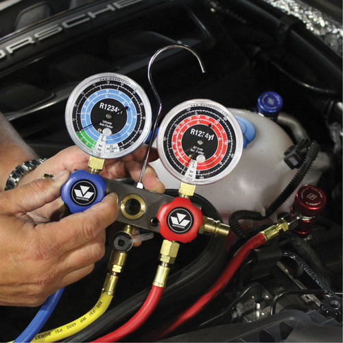 R1234Yf 2-Way Piston Valve Manifold Gauge Set R.M.G. Prévention