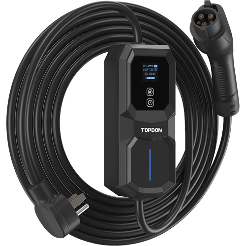 Fiche NEMA 6-50 portable PulseQ AC, 32 A, Niveau 2 CA, Connecteur Type 1 (SAE J1772) R.M.G. Prévention