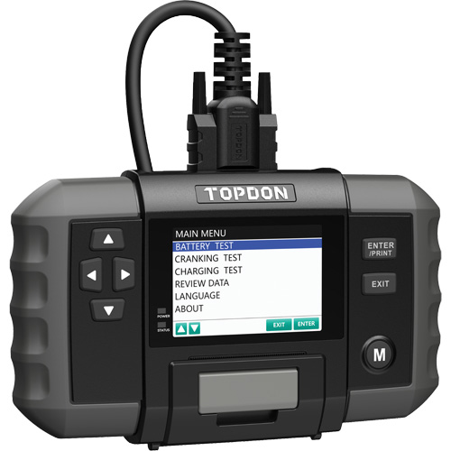 Testeur de batterie 12?V et de syst&egrave;mes 12?V/24?V BT600 avec imprimante int&eacute;gr&eacute;e R.M.G. Prévention
