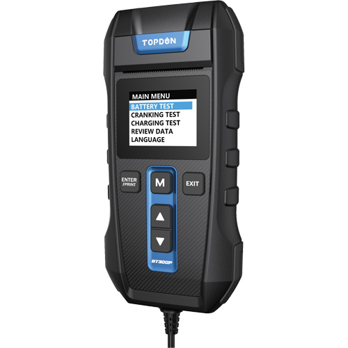 Testeur de batterie, de charge et de d&eacute;marrage BT300P avec imprimante R.M.G. Prévention