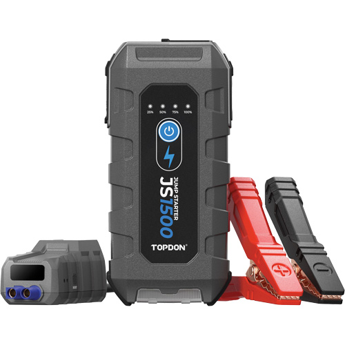 D&eacute;marreur d'appoint, survolteur, banque d'alimentation et lampe de poche JumpSurge1500 R.M.G. Prévention