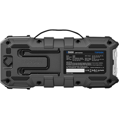 Survolteur, banque d'alimentation et lampe de poche V3000 R.M.G. Prévention